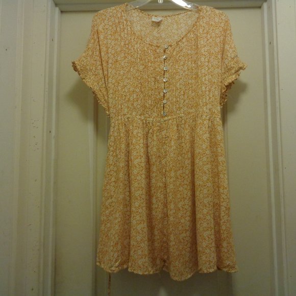 MUSTARD BOHO & FLOWERS BUY TOGETHER COUNTRY DRESS M/L - Picture 3 of 7